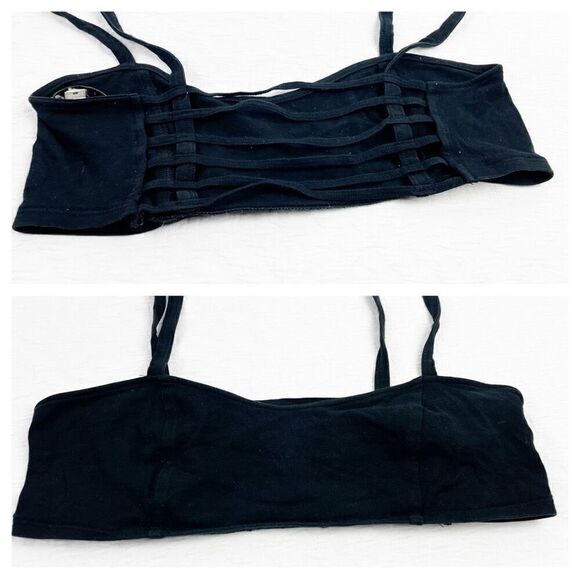 BUY 1 GET 1 FREE Express small cotton bralette cami brami bra black - Picture 1 of 5